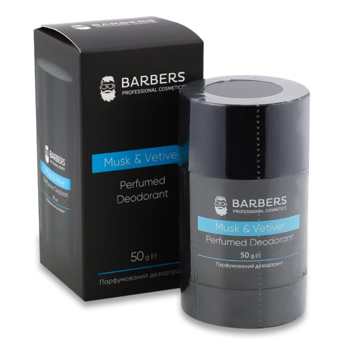 Дезодорант Парфумований Musk&Vetiver Barbers, 50 г