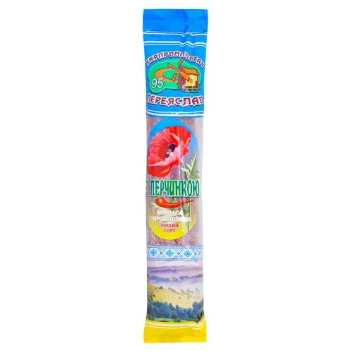 Ковбаса Укрпромпостач-95 З перчинкою сирокопчена вищого сорту вагова