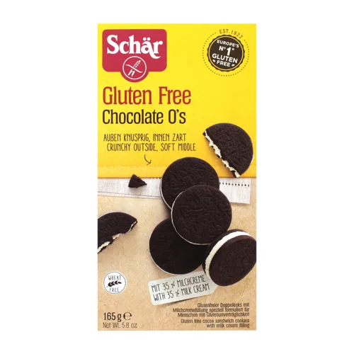 Печиво-сендвіч із какао та кремовою начинкою Chocolate O's Schar, 165г