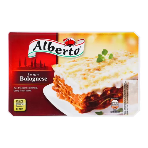 Лазанья заморожена з яловичиною та свининою Bolognese Alberto 400г