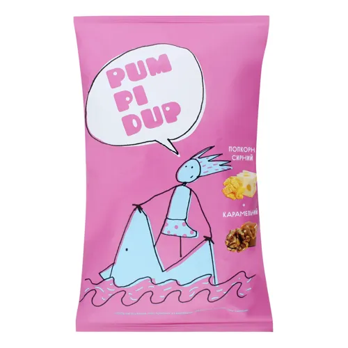 Попкорн мікс з карамельним покриттям та зі смаком сиру пармезан Pumpidup м/у 90г