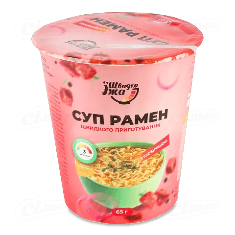 Локшина Швидко Їжа швидкого приготування зі смаком яловичини, 65г