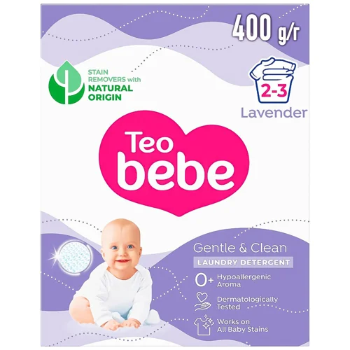 Пральний порошок для дитячого одягу Teo Bebe Лаванда 400г