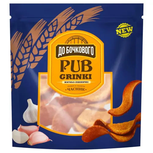 Грінки До Бочкового часник житньо-пшеничні 130г