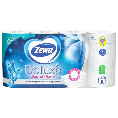Туалетний папір Zewa Deluxe білий 3-шаровий 8шт