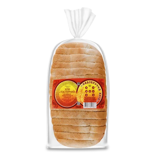 Хліб Формовий Тостерний, В/ґ, Половинка В Нарізці, 250г