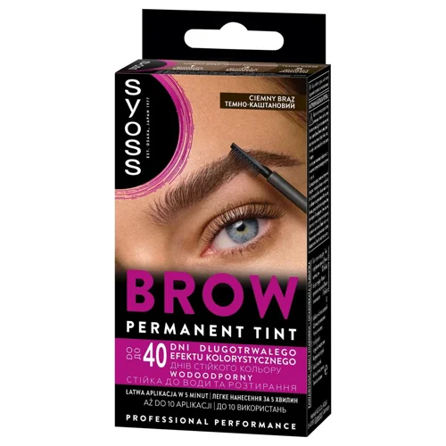 Фарба для брів Syoss Brow Tint 4-1 Темно-каштановий 17мл