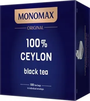 Чай чорний Мономах Цейлон 100% 100шт*2г