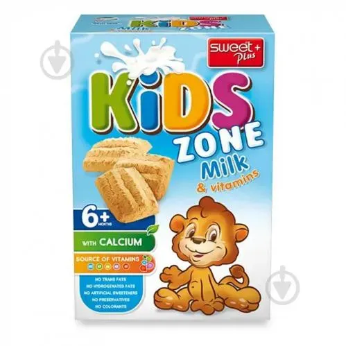 Печиво дитяче Sweet Plus Kids Zone з молоком 220г