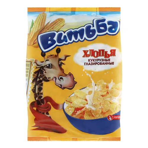 Пластівці кукурудзяні глазуровані Витьба м/у 330г