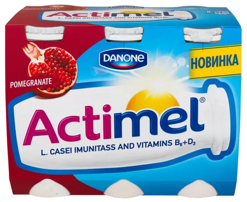 Продукт кисломолочний 1.5% Гранат Actimel к/у 6х100г