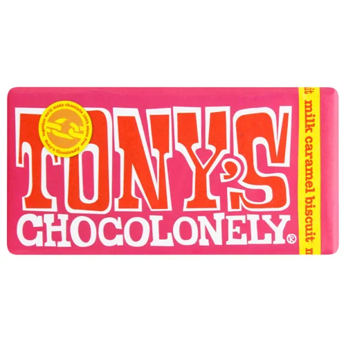 Шоколад молочний Tony's з карамеллю та печивом 180г