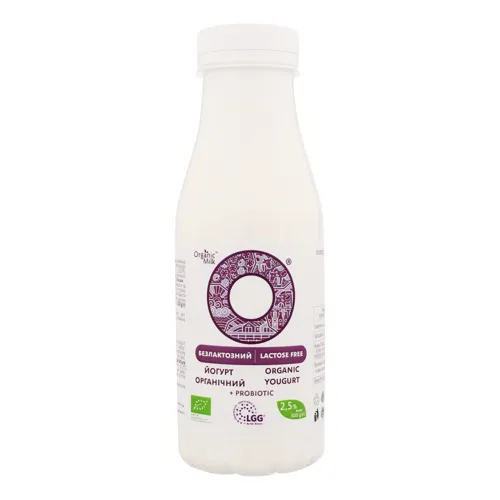 Йогурт 2.5% безлактозний органічний Organic Milk 300г