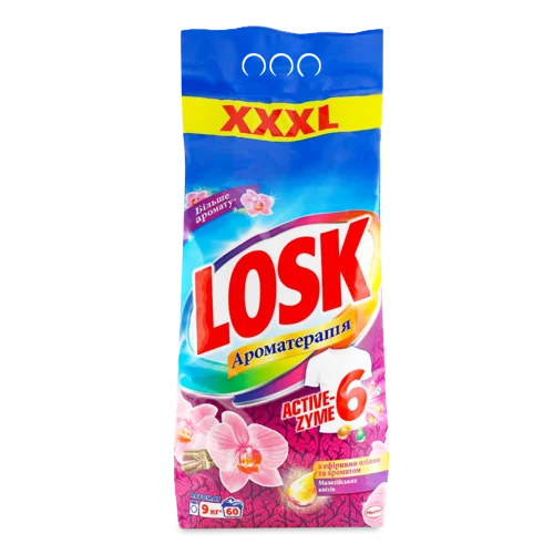 Пральний Порошок Малазійські Квіти Ароматерапія Losk, 9кг