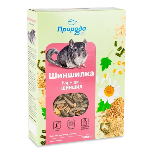 Корм Для Шиншил Колор + Ензим Природа К/у 500г