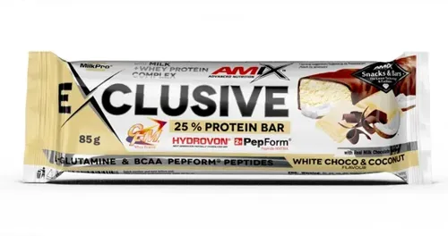 Батончик Amix Nutrition Exclusive Protein Bar білий шоколад, 85г 1/12