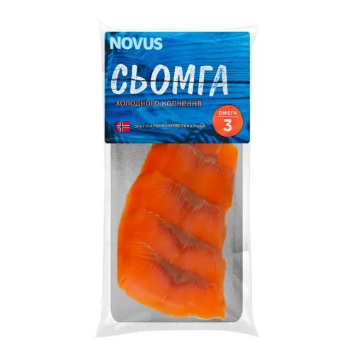 Сьомга скибочки Novus х/к вищого ґатунку 90г