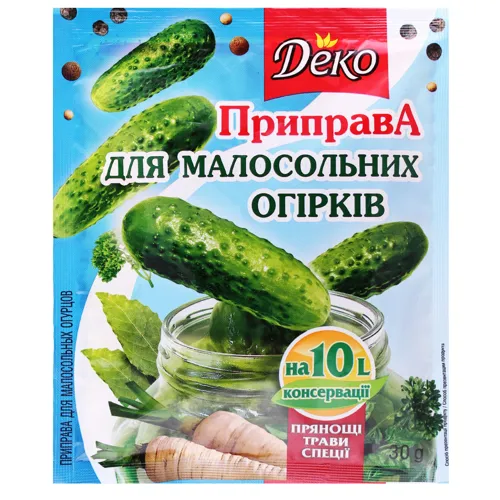 Приправа для малосольних огірків Деко м/у 30г