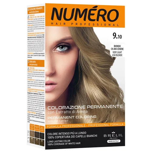 Фарба для волосся Brelil Professional Numero 9.10 Very light ash blonde Ультрасветлий попелястий блонд 140мл