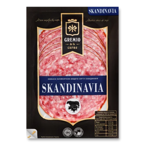 Ковбаса Skandinavia Gremio De La Carne Напівкопчене, в/у, 0.1 кг