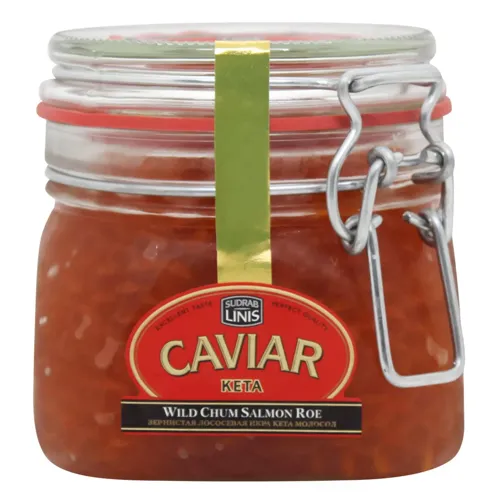 Ікра дикого лосося Sudrablinis Кета преміум червона 500г