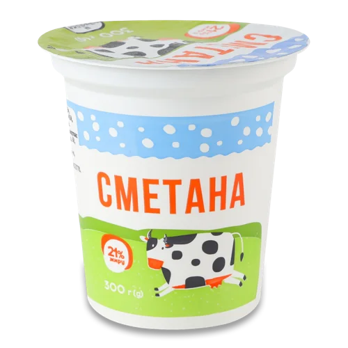 Сметана Вищого ґатунку 21% ТОВ Альдіс Д, 300г