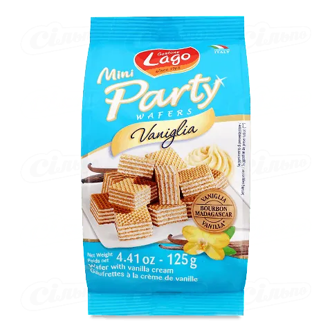 Вафлі Gastone Lagо міні з ваніллю, 125г