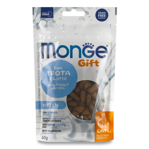 Корм Для Кошенят З Фореллю Та Молоком, Кранчі, Monge, д/п, 60г