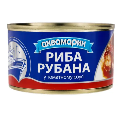 Риба рубана в томатному соусі Аквамарин з/б 230г