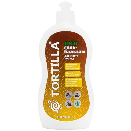 Гель-бальзам для миття посудуTortilla Еко 500мл