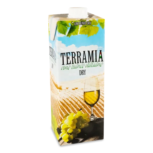 Вино Біле Сухе В/ґ Terramia, 1л, 10.5%