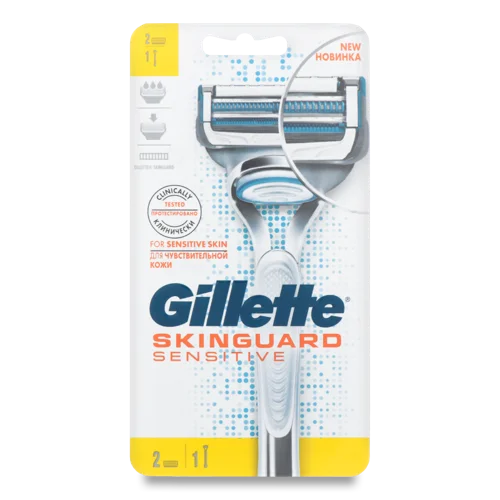 Бритва Gillette Skinguard Sensitive з 2 змінними касетами, в/ґ