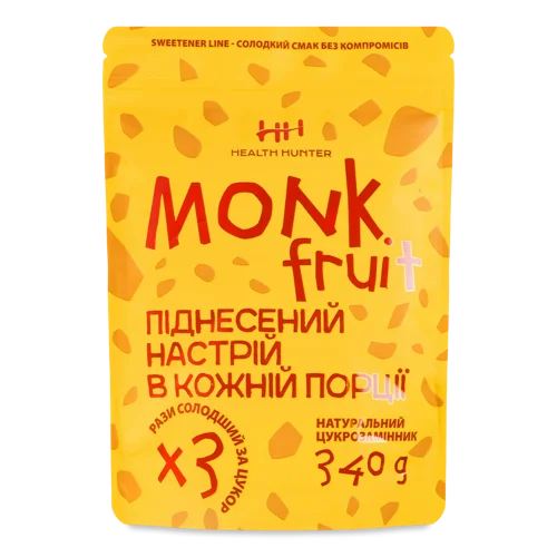 Цукрозамінник Натуральний Х3 Monk Fruit Health Hunter, 340г
