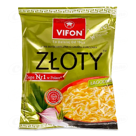 Суп з локшиною 70г Vifon швидкого приготування зі смаком Золота курка м/уп