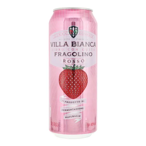 Сидр 0.5л 7-8.5% Fragolino Rosso Villa Bianca з/б