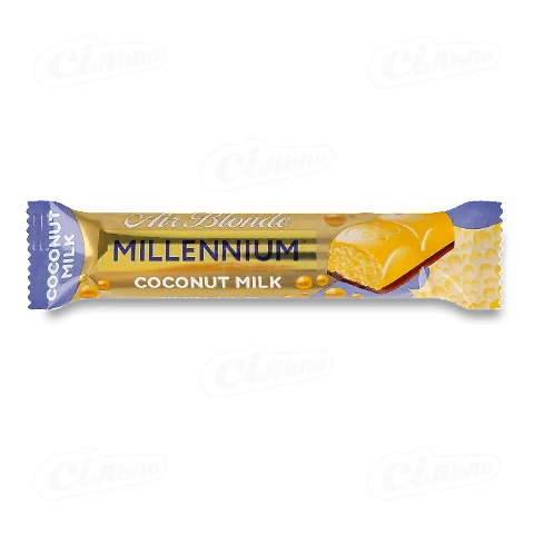 Шоколад біл-мол Millennium Blonde Coconut пористий, 25г