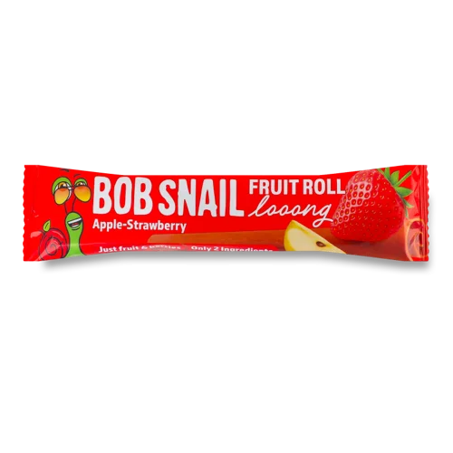 Цукерка Натуральна Фруктово-Ягідна Яблучно-Полунична Довга Bob Snail, м/у 15г