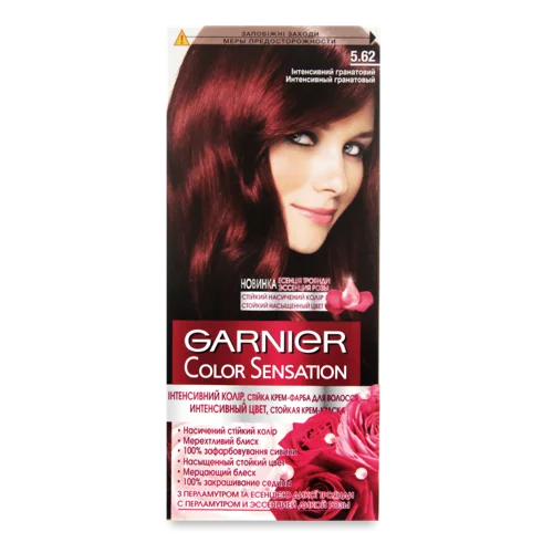 Крем-фарба Для Волосся Color Sensation Інтенсивний Гранатовий №5.62 Garnier, Вищий ґатунок
