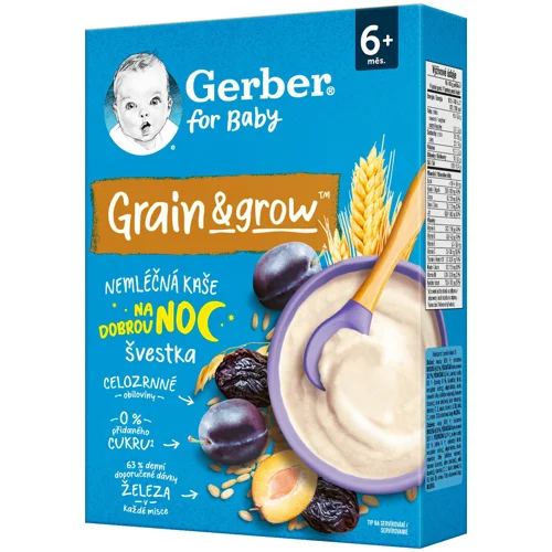 Каша вівсяно-пшенична Gerber з чорносливом з 6 місяців 200г