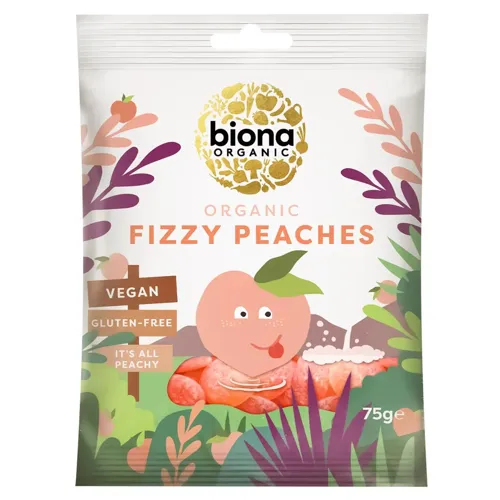 Цукерки Biona Organic зі смаком персика 75г
