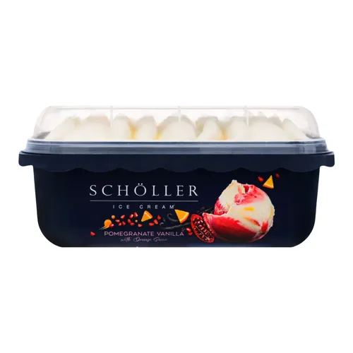Морозиво ванільне з грейпфрутовим сорбетом та апельсиновим соусом Scholler п/у 633г