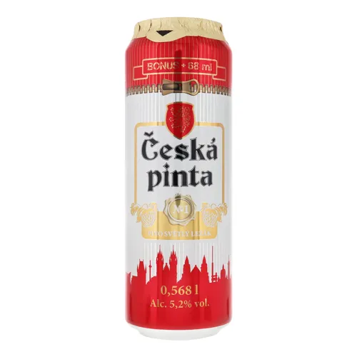 Пиво 0.568л 5.2% світле фільтроване пастеризоване Ceska Pinta з/б