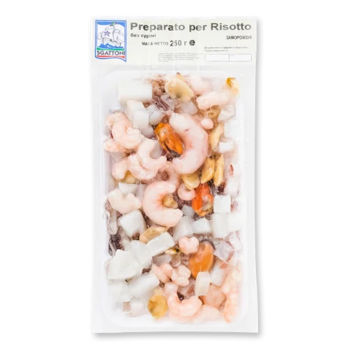 Мікс Морепродуктів Заморожений Без Сурімі, Preparato Per Risotto, Сгаттоні, Лоток 250г