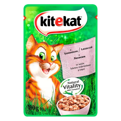 Корм вологий Kitekat з лососем для котів 85г