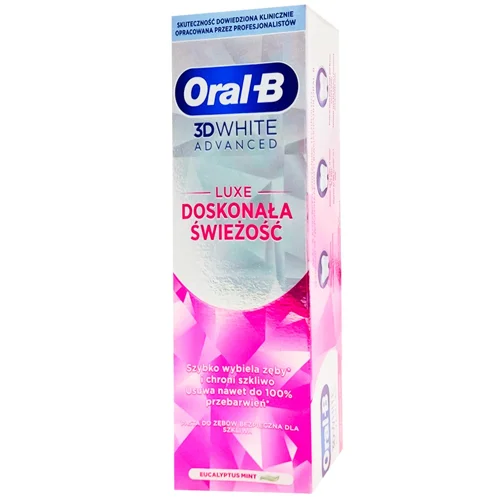 Зубна паста Oral-B 3D White Advanced Прохолода м'яти та евкаліпу 75мл