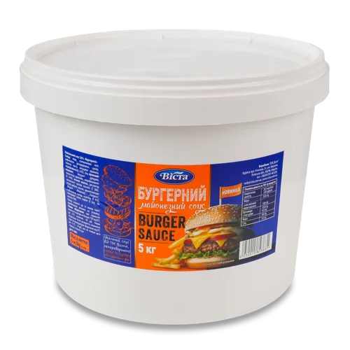 Соус Майонезний В/ґ Бургерний Віста, 5.0кг