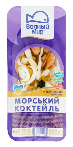 Коктейль морський солоний в олії Фірмовий Водний світ в/у 200г