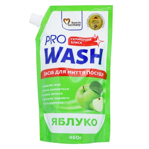 Засіб для миття посуду Pro Wash Яблуко 460г