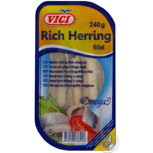 Оселедець Vici Rich філе в олії 240г