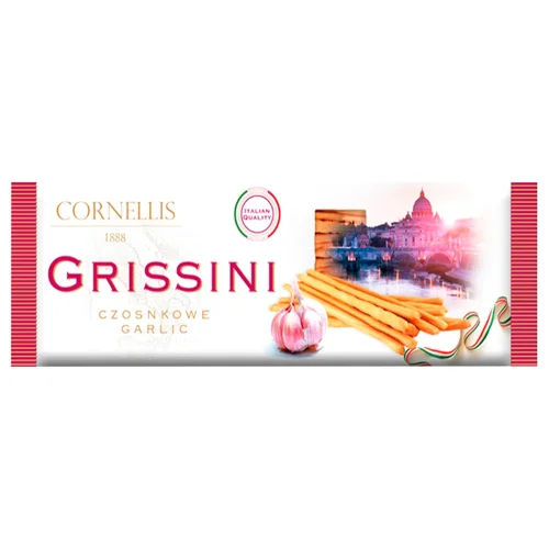 Палички Cornellis Grissini хлібні з часником 125г